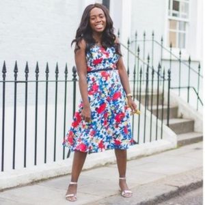 Boden Josephine floral midi dress with pockets